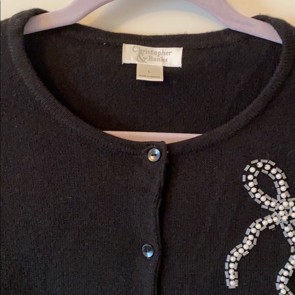 Jeweled Black Cardigan - Picture 2 of 4